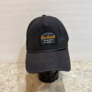 CARHARTT CAP HAT MESH BACK CRAFTED PATCH LOGO Black TRUCKERS CAP